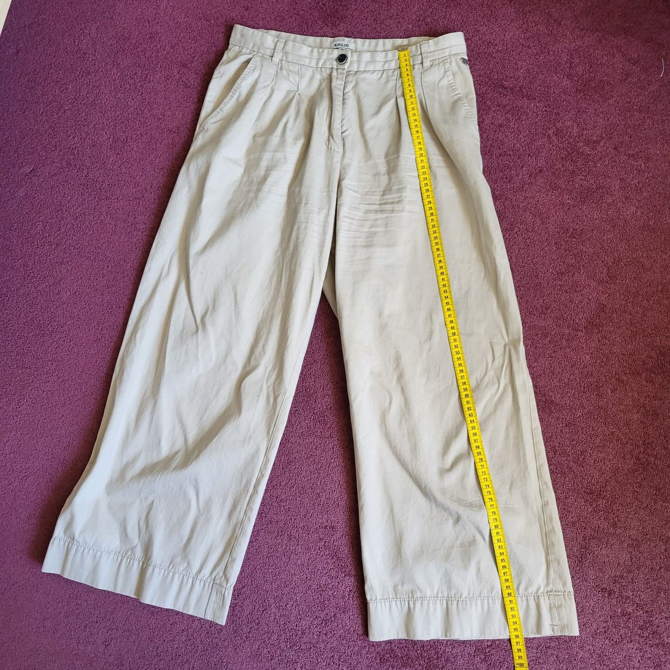 Khujo Pantaloni: KHUJO Stoffhose beige Gr. 40/L – Usato da Au SG venduto da SElena89