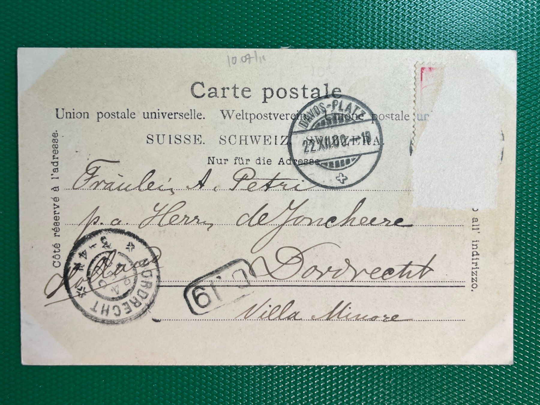 Cartoline postali: Frauenkirchli - Davos - 1900 – Usato da Steg VS venduto da _vinci_ 1