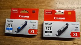 Canon 2 Druckerpatronenen Pixma 571 XL (BK und C)