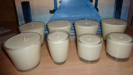 Lot de 3 bougies artisanales cire de Soja naturelle (En pot)