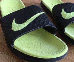 Ciabatte Nike Solarsoft nere verdi buone condizioni - EU 47