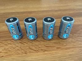 Ansmann 8500 mAh NiMH Batterien 1.2V 4 Stk. wenig benutzt