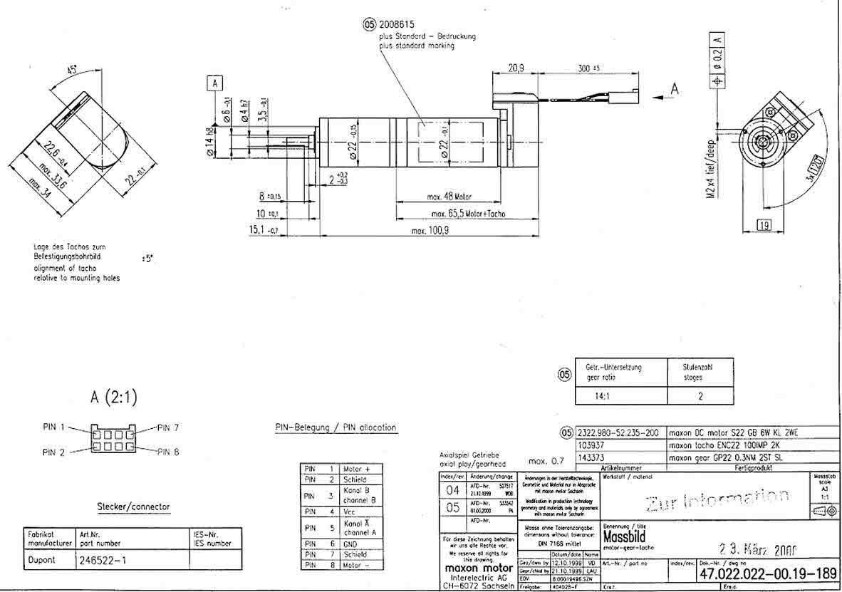 Maxon Motoren: MAXON Getriebemotor mit Encoder 12V, Planetengetr. 14:1 – Gebraucht aus Aathal-Seegräben von  3