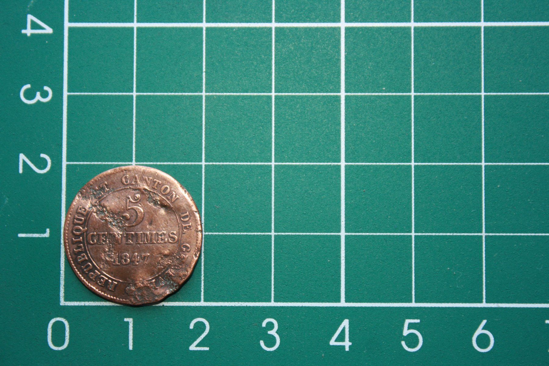 Tutti le monete: kantonsmünze genf 5 centimes 1847 – Usato da Laupen BE venduto da Gufi57