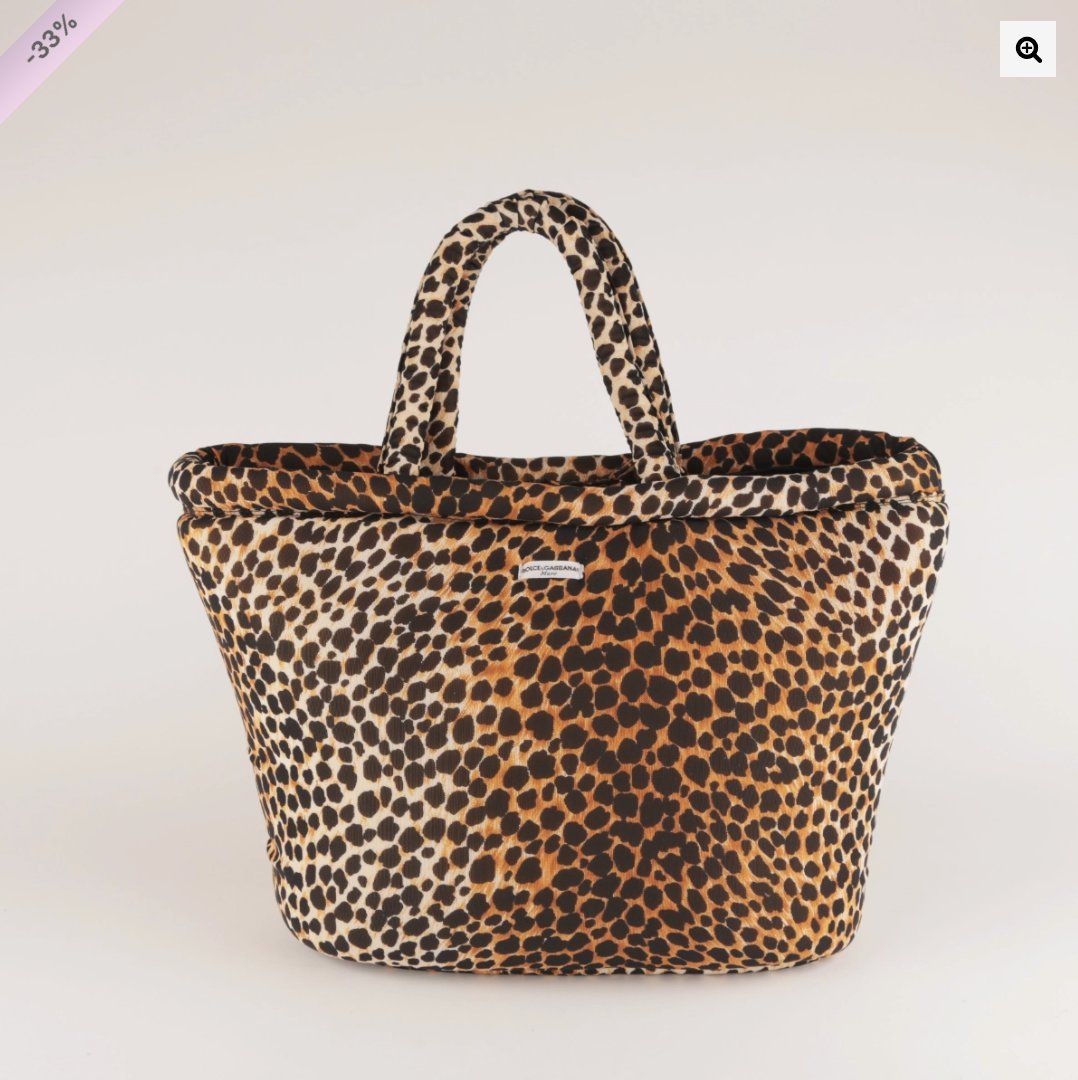 Dolce & Gabbana Borse da donna: Cabas Mare en nylon léopard Dolce & Gabbana – Usato da Delémont venduto da Le38.shop