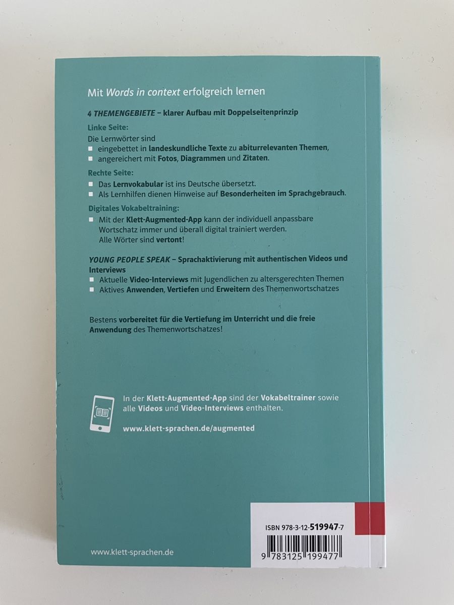 Livres: Words in context Thematischer Oberstufenwortschatz – Neuf (Voir description) à Abtwil SG par mikes201 1