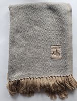 Alpakadecke Peru Kuscheldecke, Beige Blau, Neu!