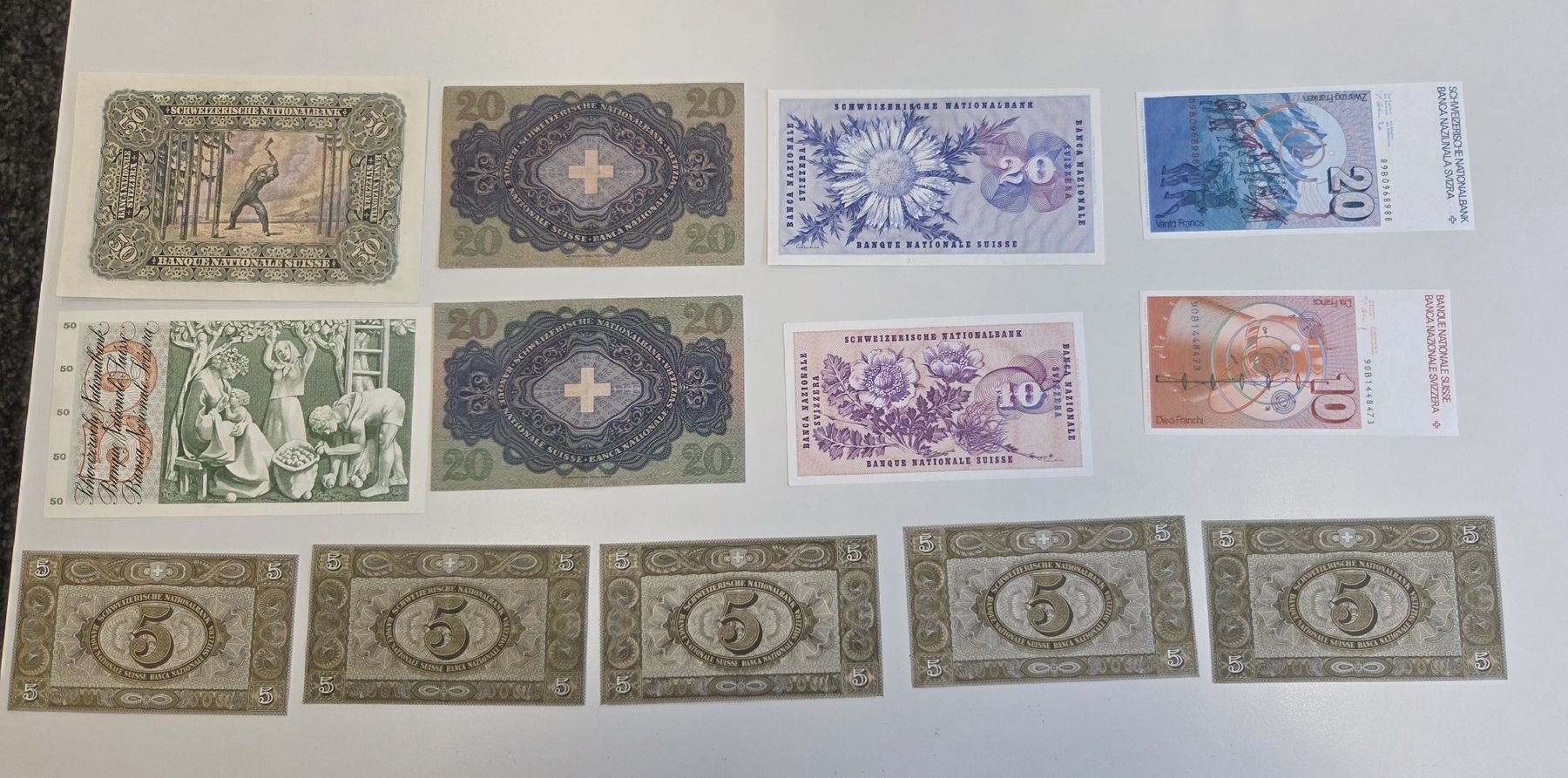 Banknoten: Alte Schweizer Banknoten – Neu (gemäss Beschreibung) aus Pratteln von rolf4133 1