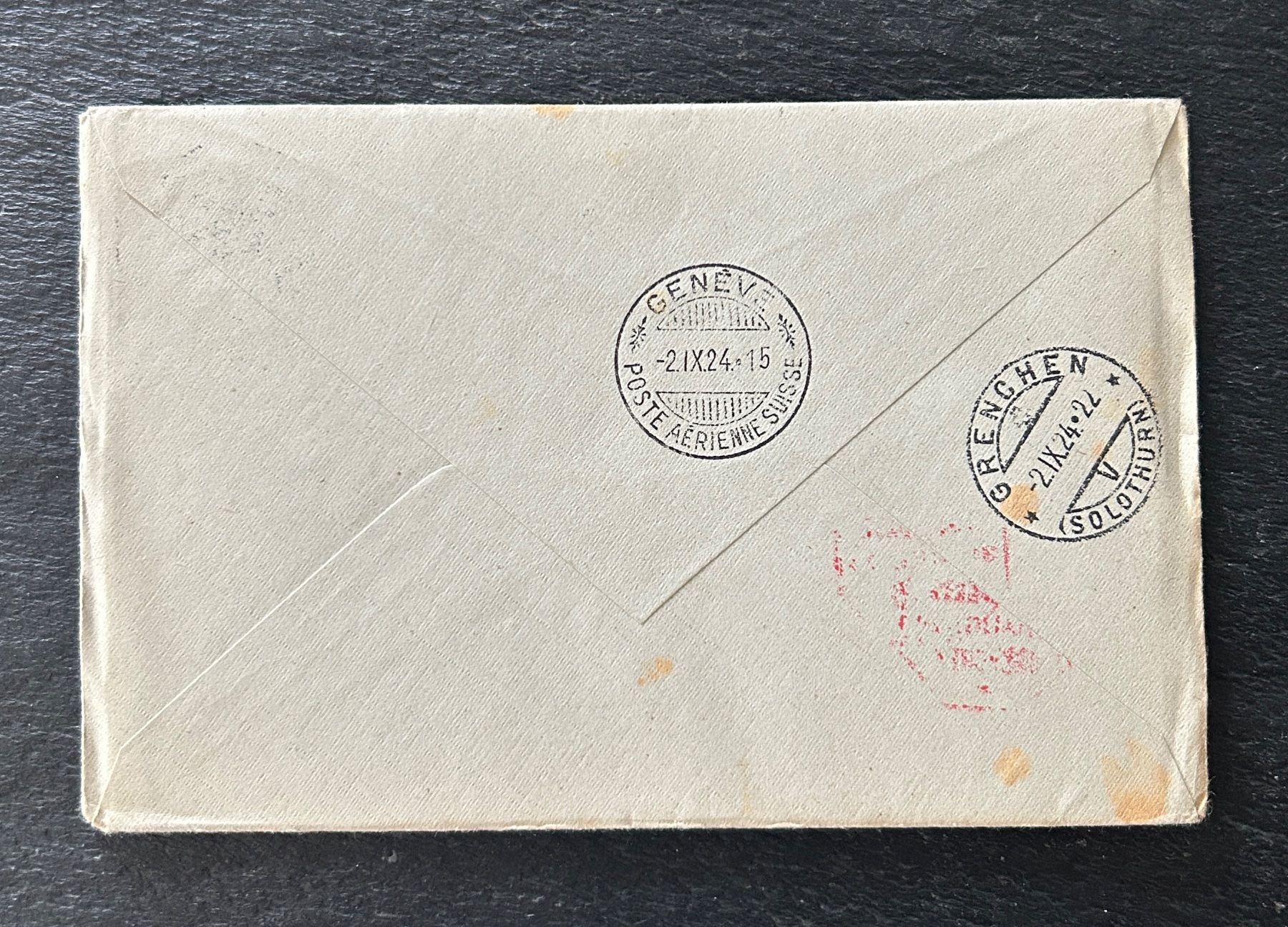 Alle Briefmarken: 1924 Flugtag Solothurn-Grenchen -  avec Vignette – Gebraucht aus Vétroz von Laly63 1