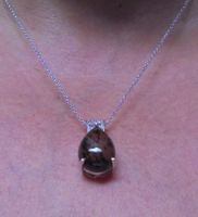 Echtschmuck: Mahagoni-Obsidian-Silberanhänger