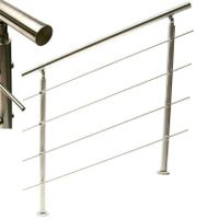 57213 - Edelstahl Treppengeländer 140cm - 4 Querstreben