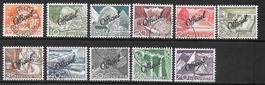 Verwaltungsmarken (D II) Serie 65 - 75 gestempelt 1950