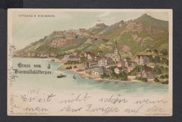 Vitznau   :   alte Litho-Ansichtskarte gest. 1896