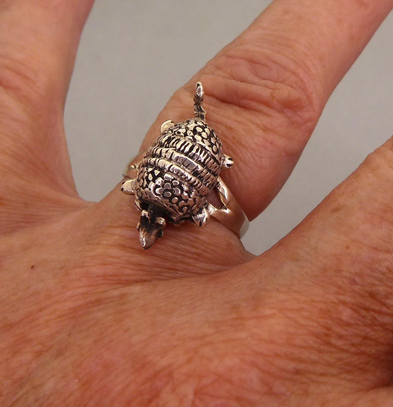 Ringe: Ring 925er Silber mit Gürteltier – Gebraucht aus Muri AG von Lineli2020