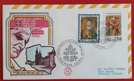 VATIKAN FLUGPOST PAPST BESUCH POLEN ROM-KRAKAU-ROM 1979