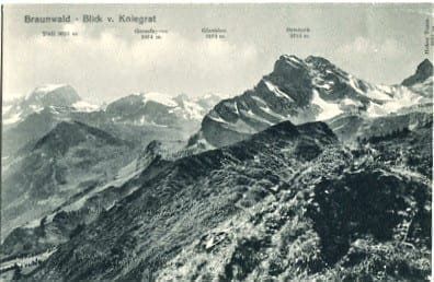 Cartoline postali: Braunwald, Blick v. Kniegrat – Usato da Ottikon b.Kemptth. venduto da Neptun1974