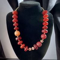 Unikat 💎 Halskette aus Harzperlen und Cloisonnè-Perlen
