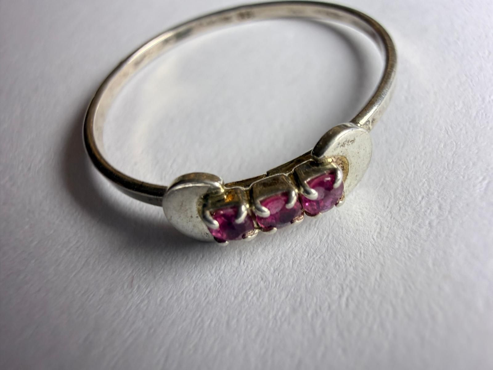 Anelli: Silberring mit Rubinen, Vintage Schmuck 800er – Usato da St. Gallen venduto da GIULESGG 2