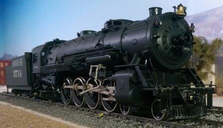 Modellini di ferrovie: Santa Fe 3714 Sunset Brass 4-8-2 – Usato da Tafers venduto da Fbrh 1