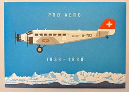 5 Pro Aero Briefe Swissair 1938 bis 1988 / gestempelt 1988