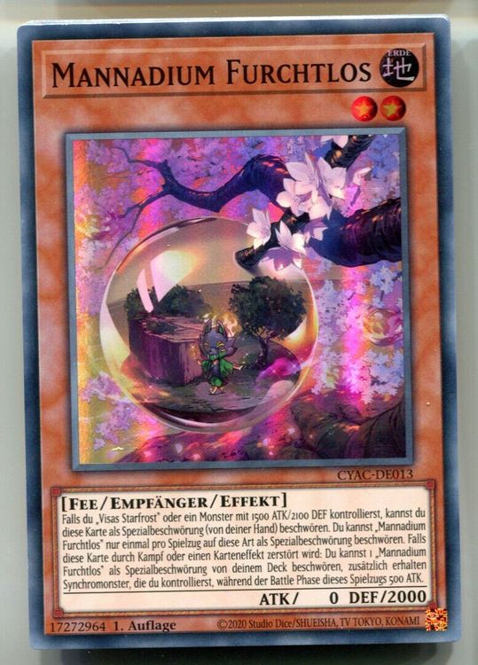 Yu-GI-OH Mannadium Furchtlos Super Rare CYAC-DE013 (Neu und ...