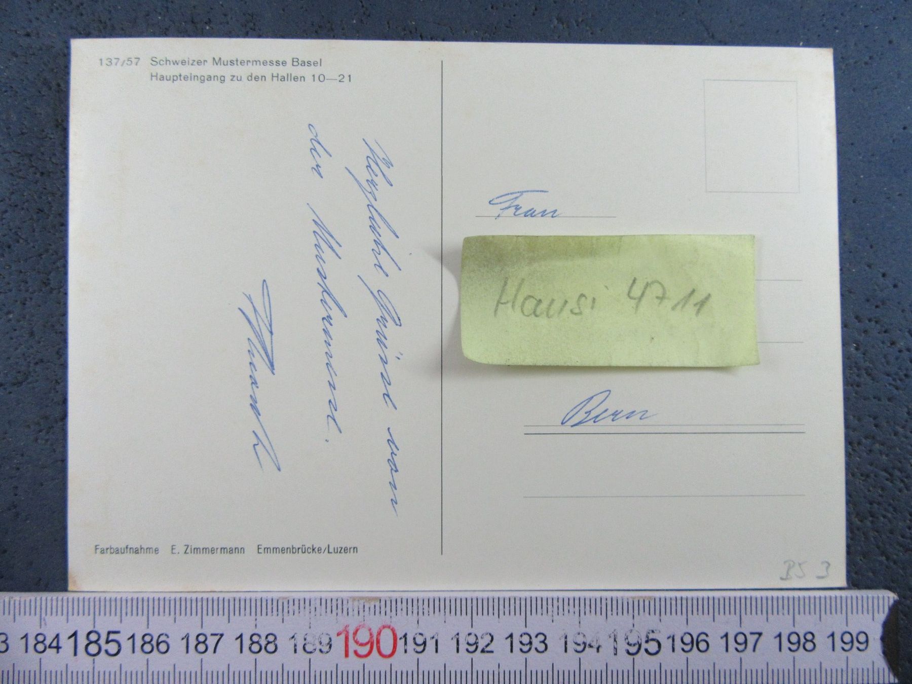 Cartes postales: BASEL MUBA GROSSE UHR AK-BS BELEBT – D'occasion à Ettingen par Hausi4711 1