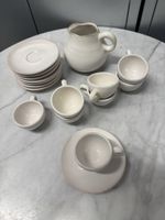 Espressoset Keramik Vintage-Look: Tassen, Teller & Krug