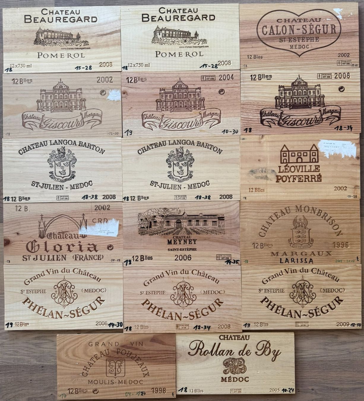 Articoli in legno: Weinkisten-Fronten Bordeaux – Usato da Mettmenstetten venduto da sch_rw5t