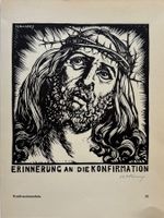 Karl Hänny, Orig. Holzschnitt, sign., Christus Dornenkrone