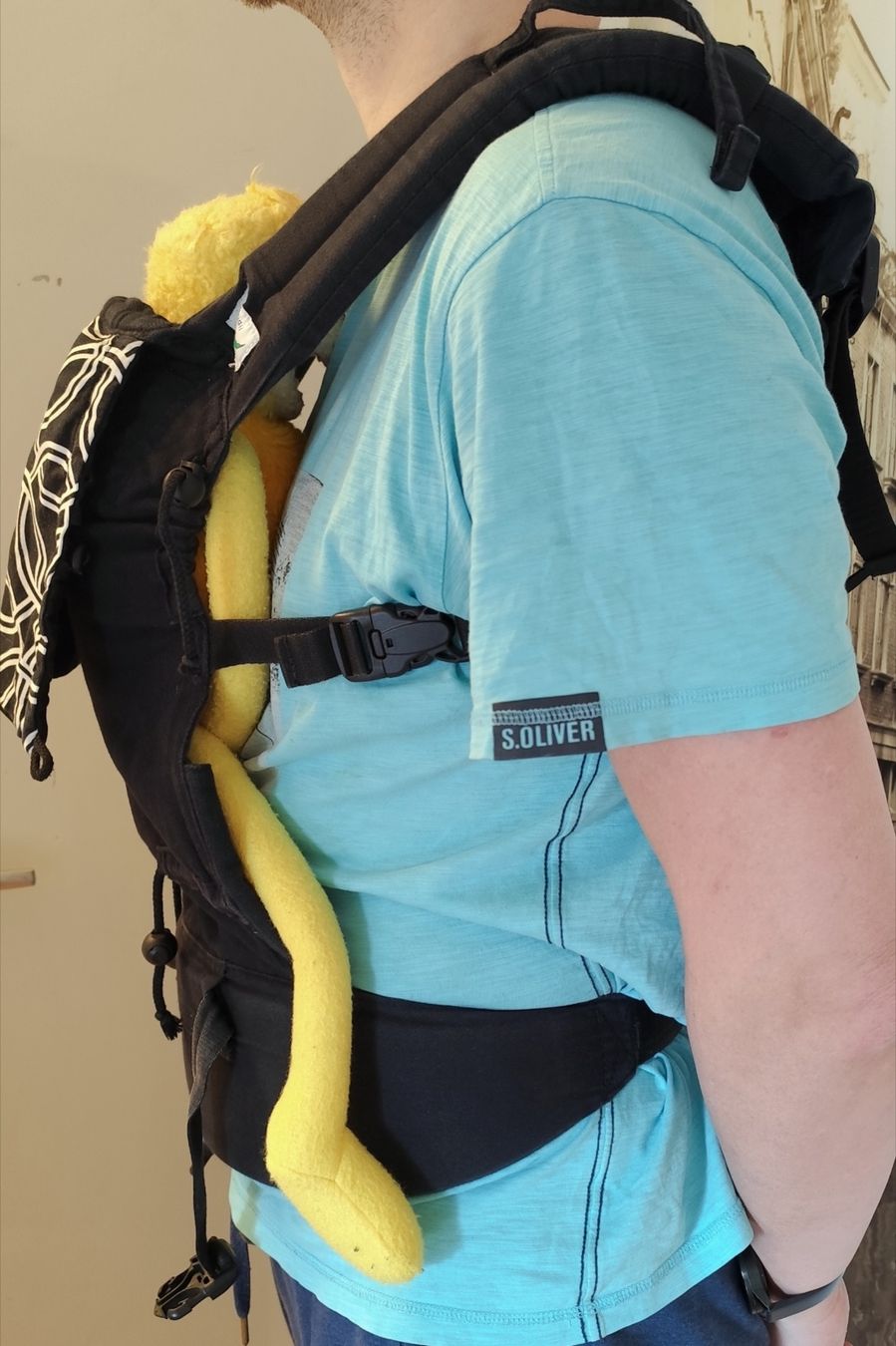 Marsupi portabebè: Buzzidil Original Babytrage, Schwarz mit Muster – Usato da Mönchaltorf venduto da Vitalienbruder 3