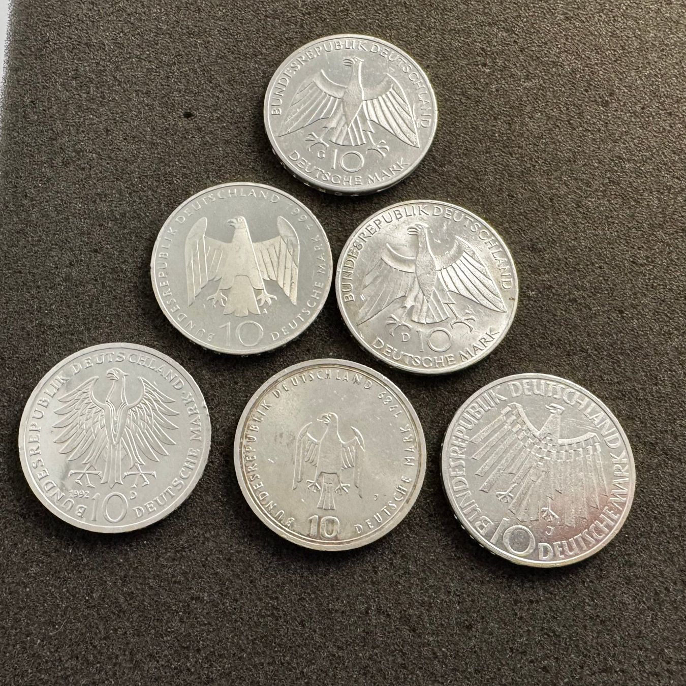 Tutti le monete: 6 Stück 10 Mark Silber Deutschland - 1 – Usato da Reitnau venduto da tb-muenzen