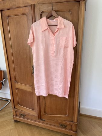 Beldona Tunika/Nachtkleid 100% Seide, Gr. M, zartes Rosa