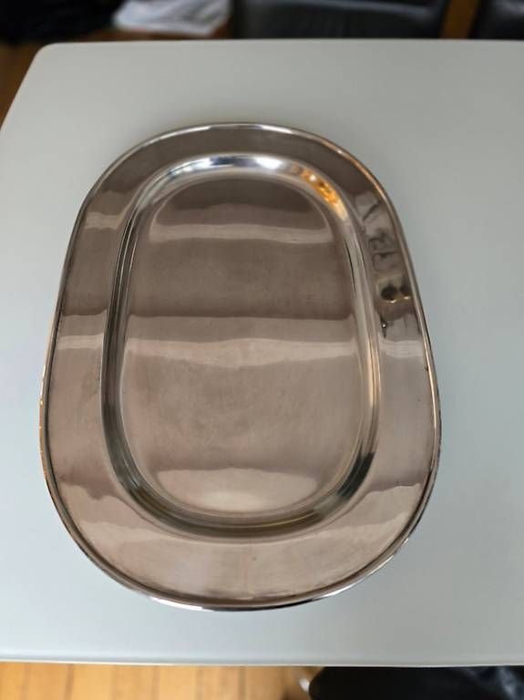 Plateaux: Metalltablett versilbert – D'occasion à Thun par Umd