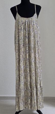 MNG Sommerkleid Maxi Gr. XL Blumenmuster Glitzer
