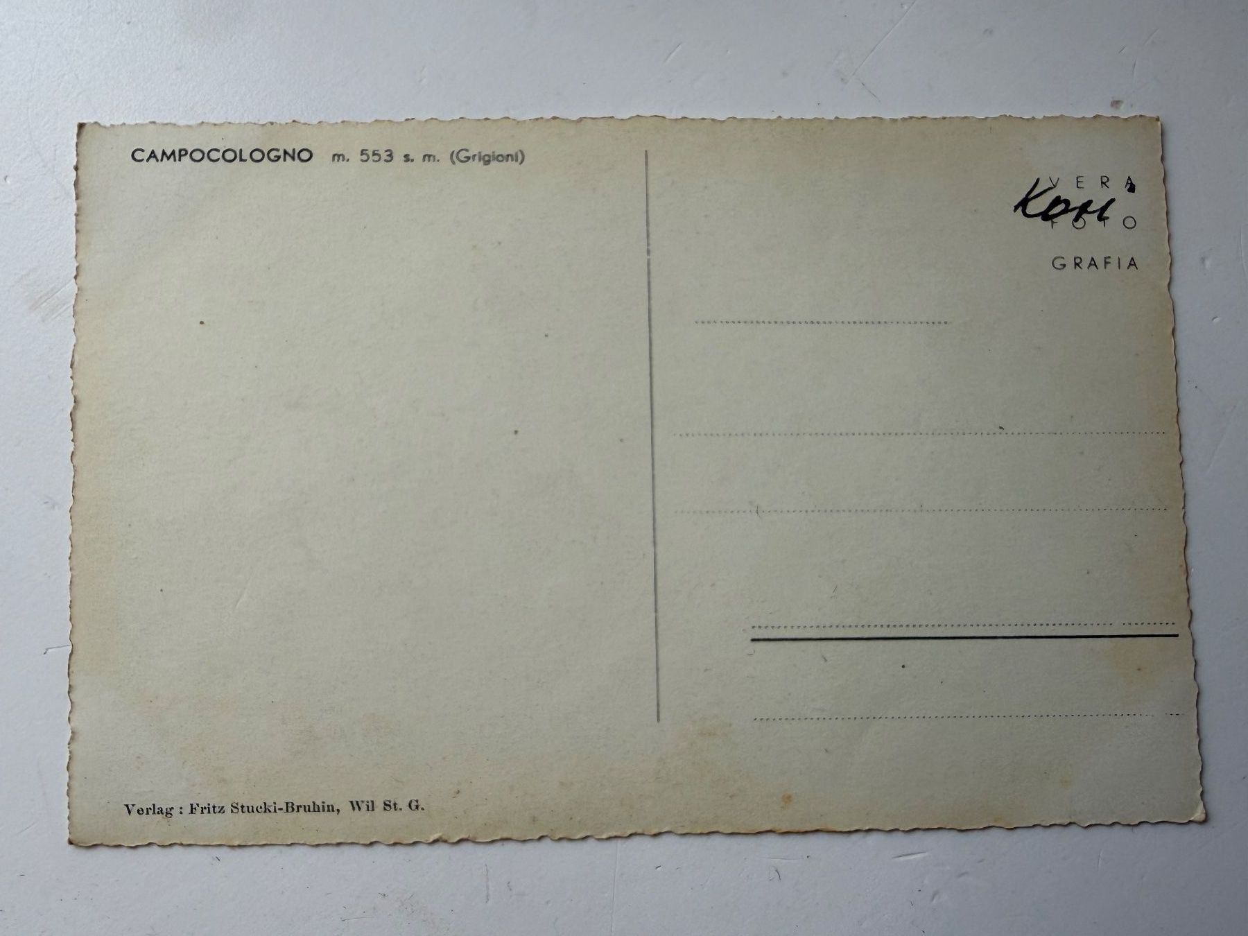 Cartoline postali: AK Campocologna Kt. GR – Usato da Zwingen venduto da moje1 2