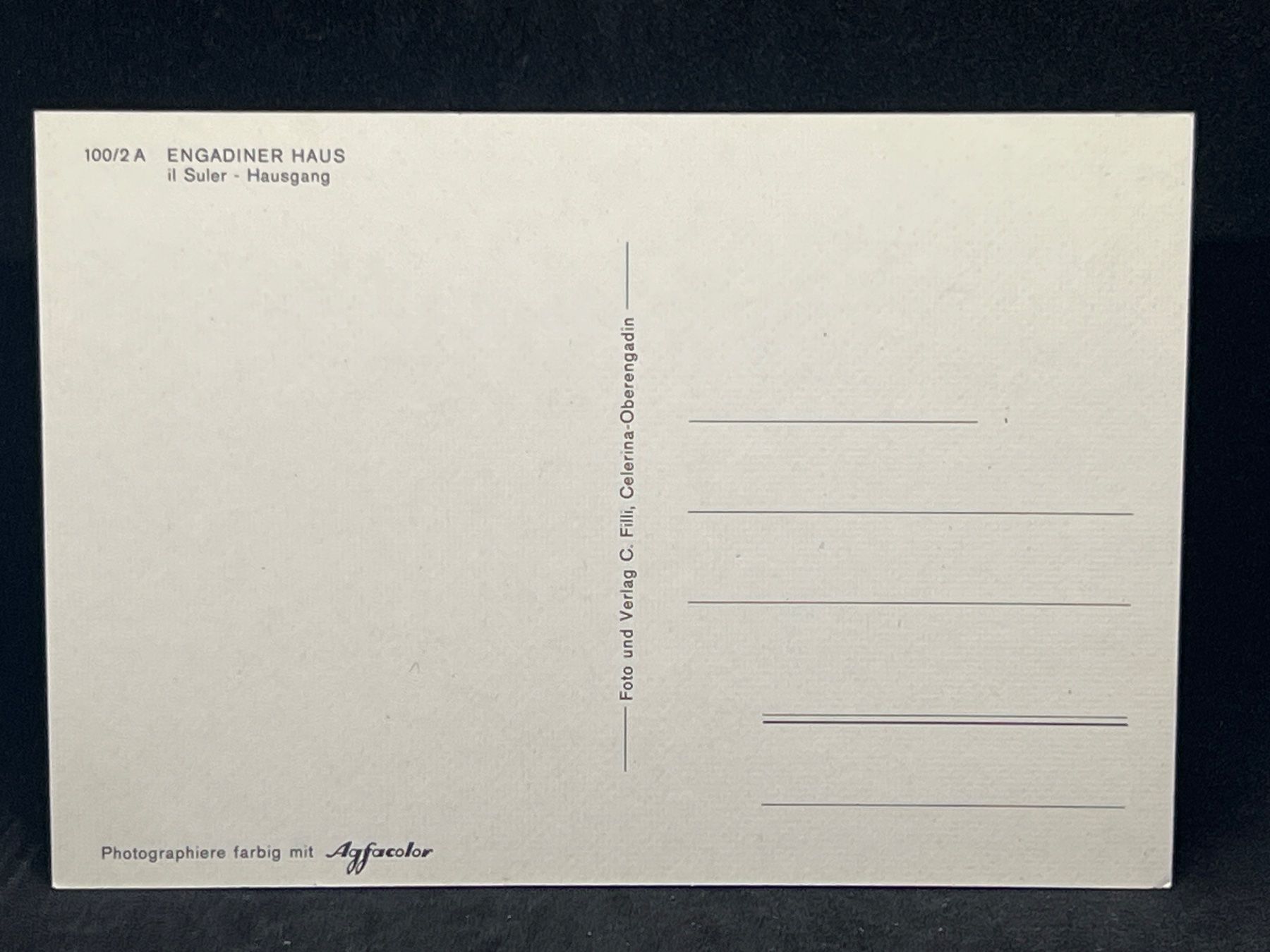 Cartoline postali: Engadiner Haus: il Suler - Hauseingang – Usato da Widnau venduto da Brusi9 1