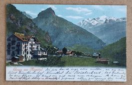 AK Gruss aus Kiental, Blüemlisalp, Hotel Kienthalerhof