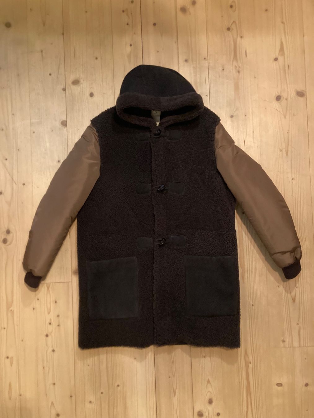 Cappotti: warmer Parka Lammfell Leder Materialmix dunkelbra – Nuovo (secondo la descrizione) da Sursee venduto da Auktion29
