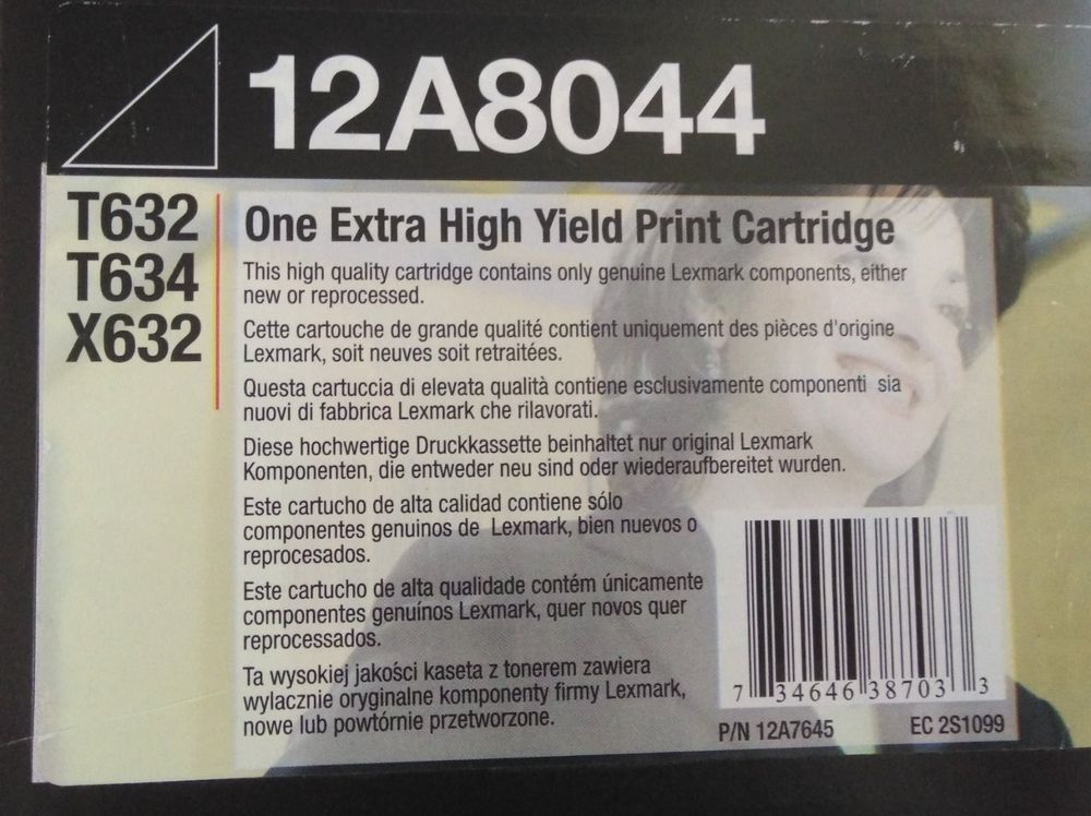 LEXMARK Laserdrucker Toner 12A8044 für T623 T634 X632 (dn) 2