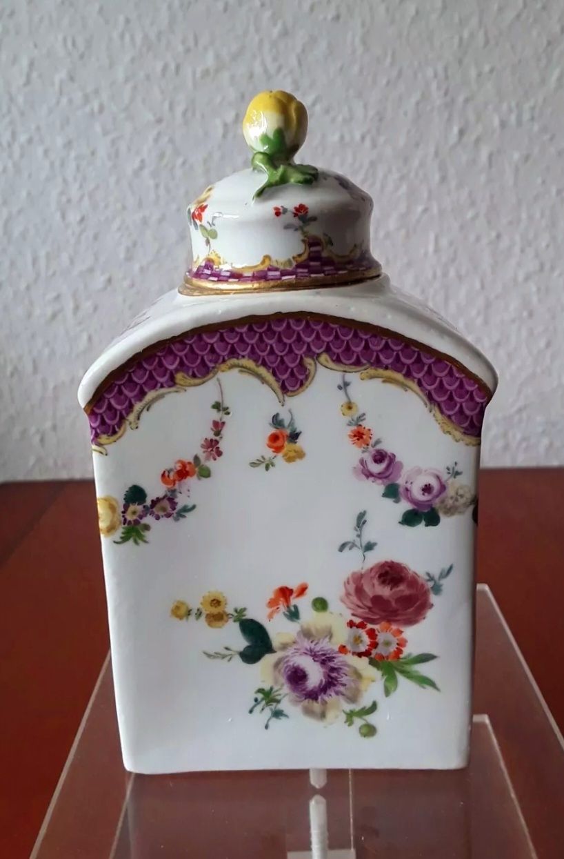 Zuccheriere: Meissen Teedose um 1760 – Usato da Opfikon venduto da koiliebhaber 1