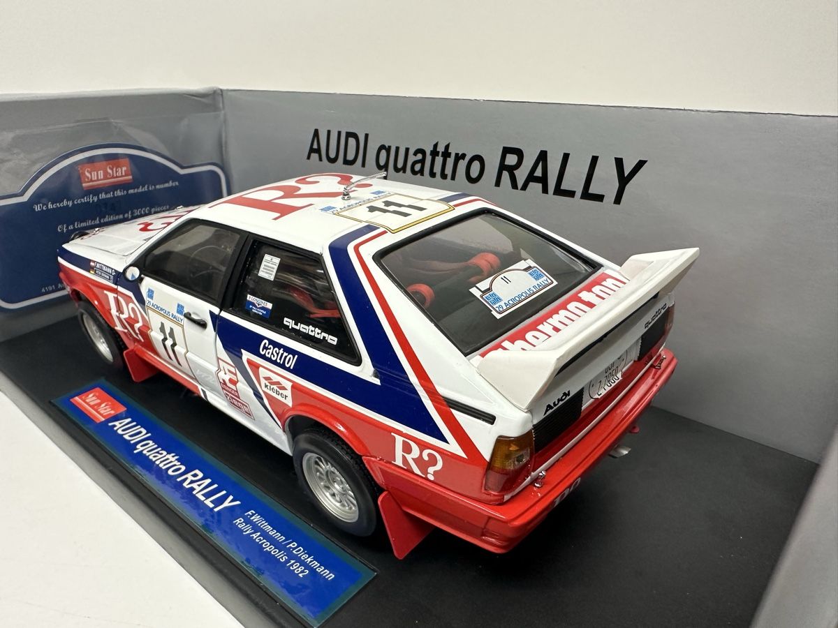 Miniature IXO 1/18 - Audi Quattro Rallye - Michele Mouton 1000 Lacs 1982