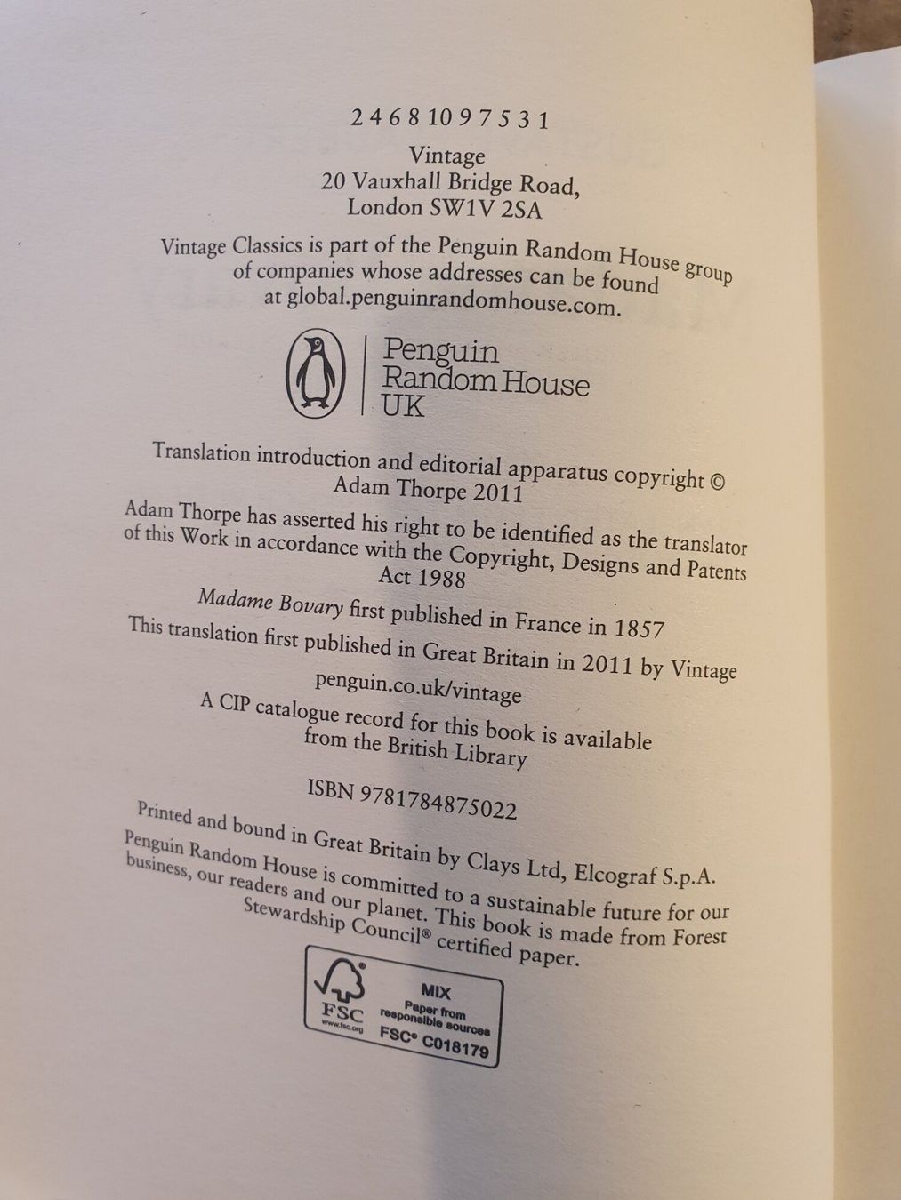 Libri: Madame Bovary - Gustave Flaubert - Penguin – Usato da Zürich venduto da loosebone 5