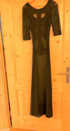 Langes, schwarzes, spezielles Body-Kleid Gr. XS - 223241