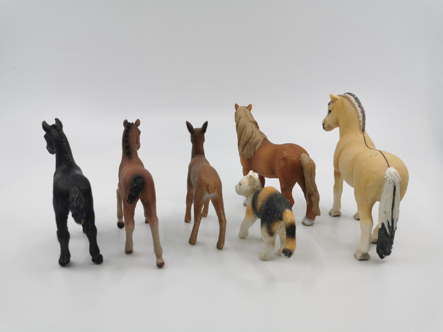 Schleich Statuette: Figurine chevaux, faon et chat – Usato da Lutry venduto da Brocantosaurus 1