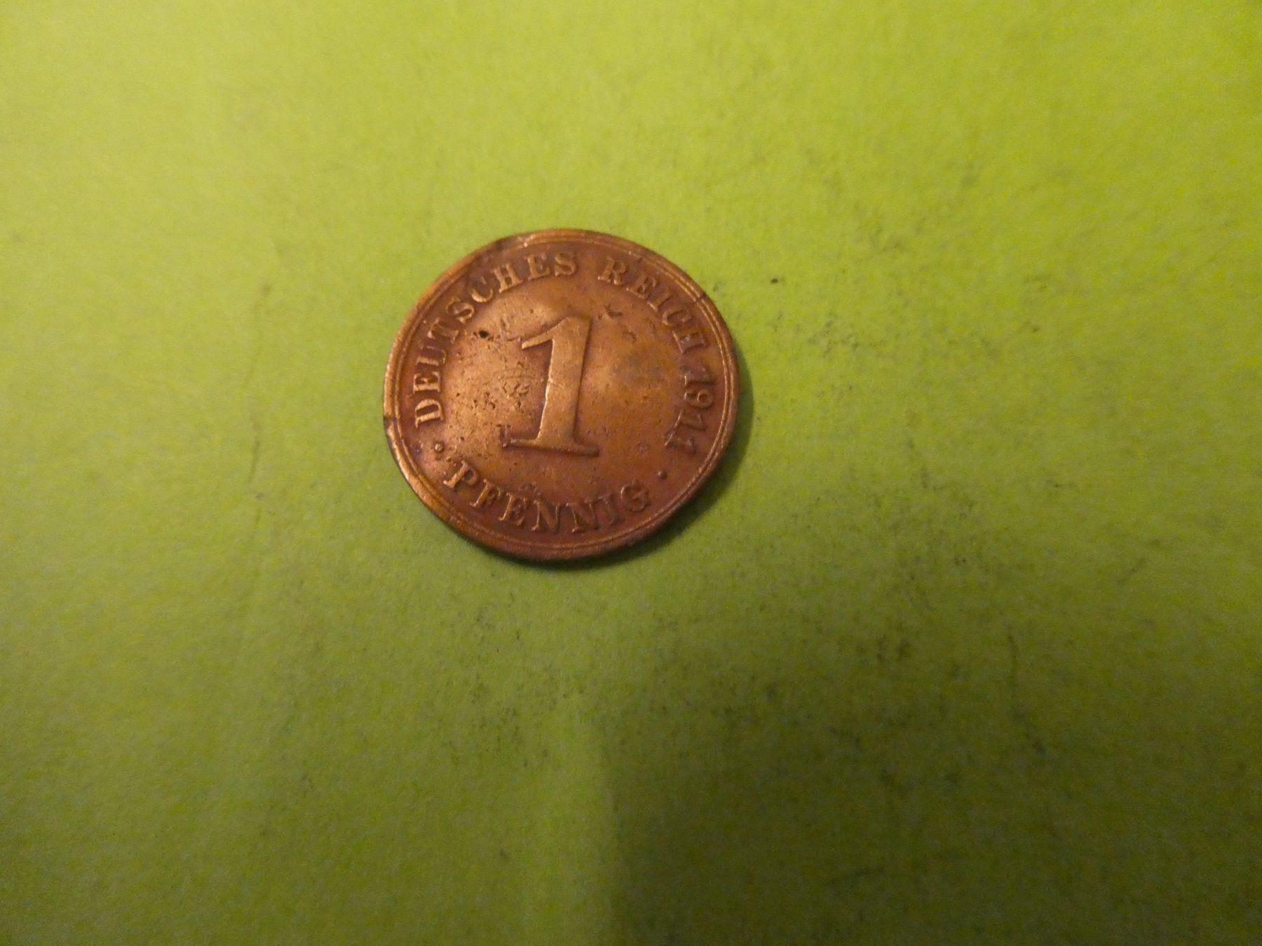 Alle Münzen: Dt. Reich 1911 A, 1 Pfennig – Gebraucht aus Hinterforst von Rohusri