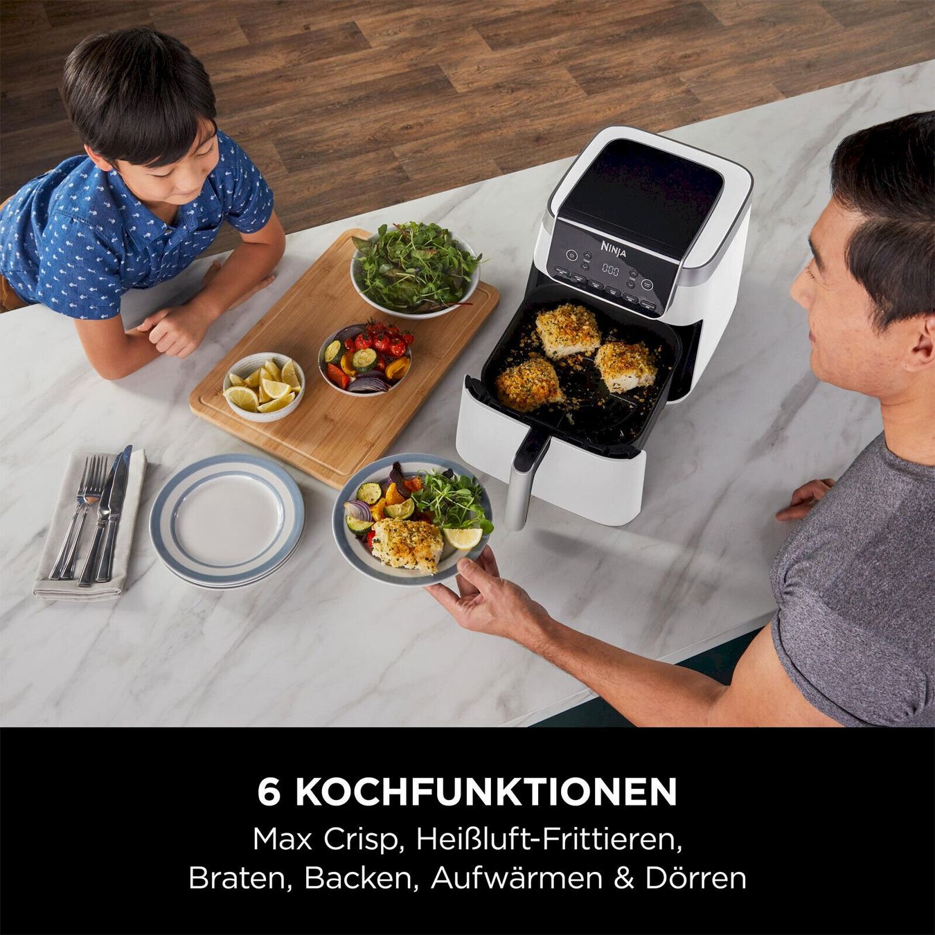 Küchengeräte: Ninja AF180EUWH Heißluftfritteuse Weiß – Neu und originalverpackt aus Bottighofen von zaap 5