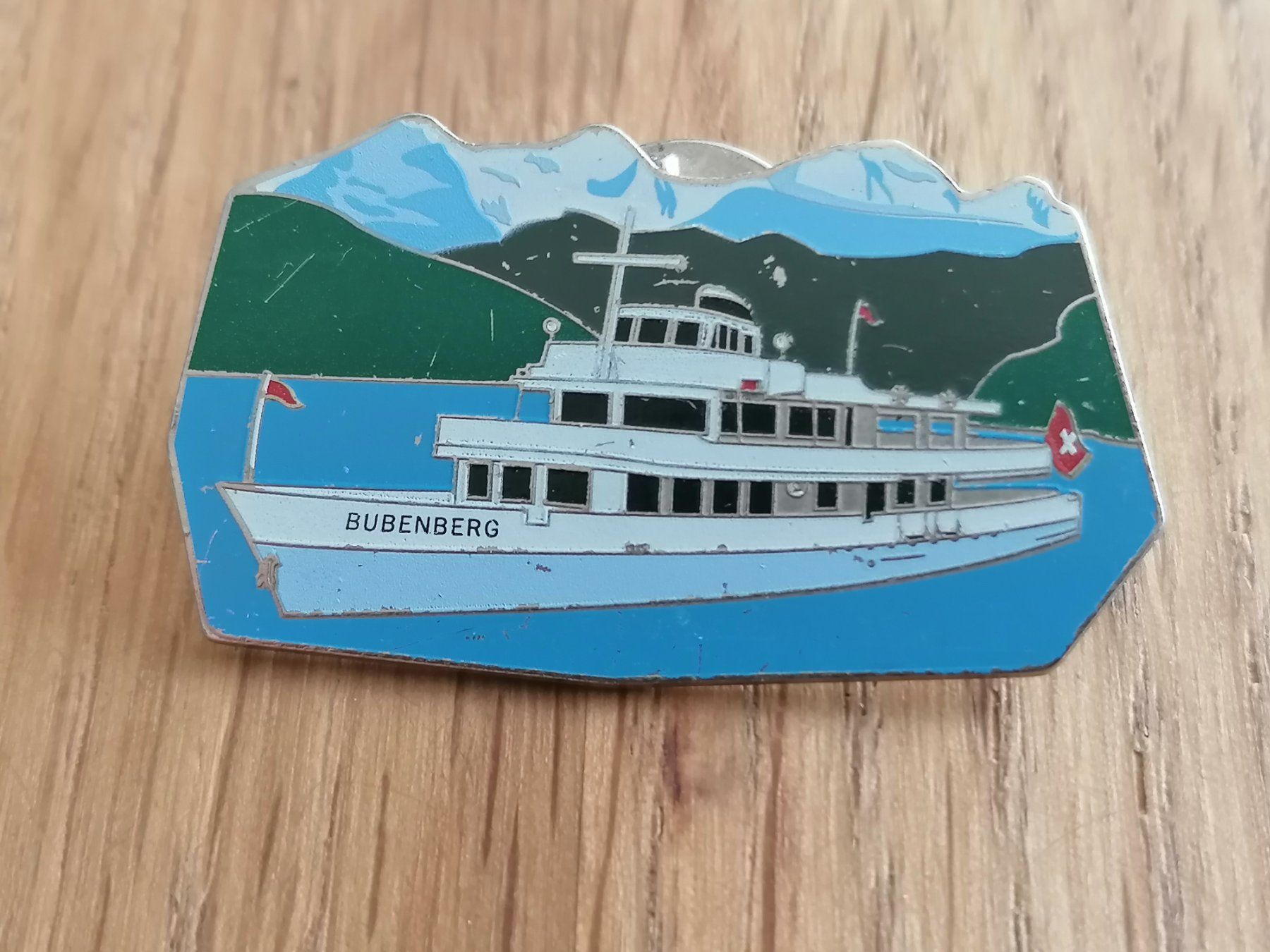 Placchette & Badge: Pin Schiff M.S. Bubenberg Thunersee, limitierte Auflage – Usato da Basel venduto da vintagecollector