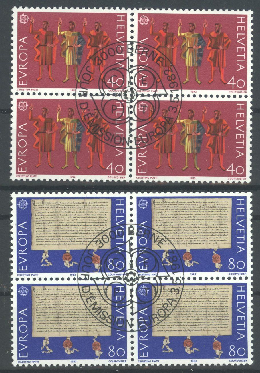 Tutti i francobolli: 1982, Europa, Viererblöcke, ET – Usato da Willisau venduto da Vollstempel