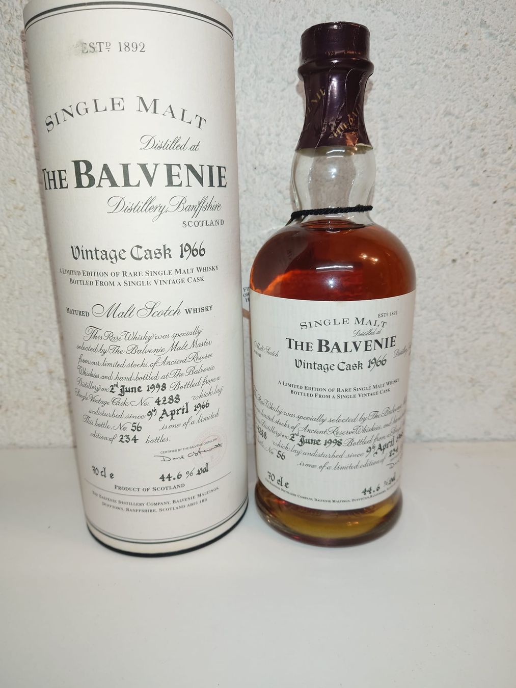 Balvenie Bevande alcoliche: The Balvenie 1966 – Nuovo e nell'imballaggio originale da Thun venduto da Brumchli