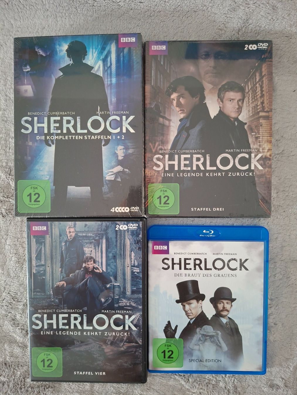 Tutti i DVDs: SHERLOCK 1 - 4 +  BRAUT DES GRAUENS – Usato da Aesch BL venduto da Burschi59